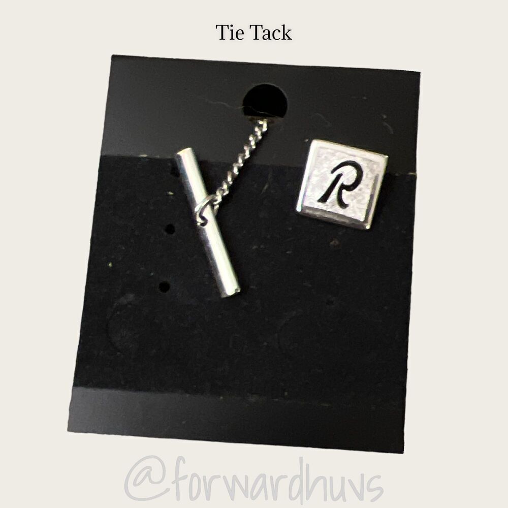 Vintage Silver Tone “R” Tie Tack